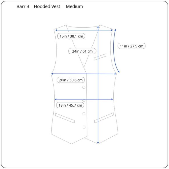 Barr 3 Woven-Hang Black Sea Medium Grey Hooded Full Zip Vest - Picture 2 of 11